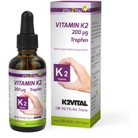 Vita2You Vitamin K2 Tropfen - 200μg - 50ml - Menaquinon MK-7 - K2 von Kappa