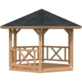 Palmako Betty 4,23 x 4,23 m Hellbraun