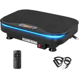 sportnow Vibrationsplatte mit 99 Intensitätsstufen 3 Vorprogramm Lichtern Bluetooth – & 5 Programme, inkl. Widerstandsbänder | Ganzkörpertraining für Muskelaufbau & Gewichtsabnahme