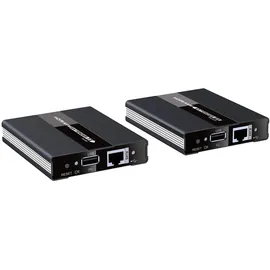 TECHLY HDMI-KVM Extender over CAT5 60 m Schwarz/Silber