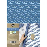 Dabelino Geschenkpapier-Set: Papierboote (zur Geburt, Taufe, Kommunion, Konfirmation)