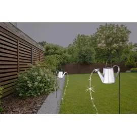 GLOBO Solarleuchte Metall 30 x 112 x 17 cm Erdspieß silber