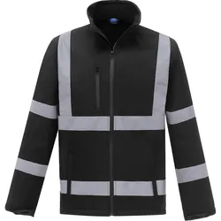 YOKO High Visibility 2 Bands & Braces Softshell Jacket - black - XXL