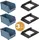 GarPet Stapelboxen Schraubenbox Lagerboxen Stapelboxen Werkstatt Sichtlagerboxen klein groß Set Wandhalterung Wand 3x Stapelbox Gr.3 + 3x Kunststoffhalter