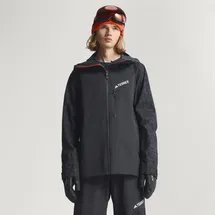 adidas Terrex Herren Techrock Hybrid Primeknit Climaproof Jacke (Größe L, schwarz)