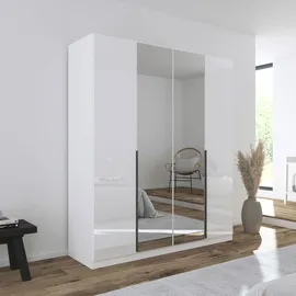 OTTO home Drehtürenschrank AGORDO 181 x 210 x 54 cm Hochglanz Weiß