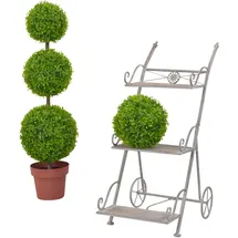 moebel-direkt-online Blumentreppe Gerhard 60 x 30 cm Grau
