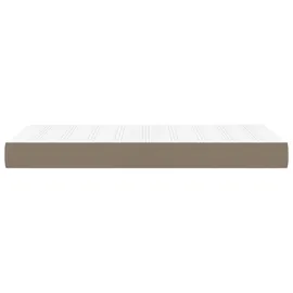 vidaXL Taschenfederkernmatratze Taupe 100x200x20 cm Stoff
