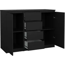 Home Affaire Kommode Naia 120,8 x 90,7 x 50 cm Schwarz
