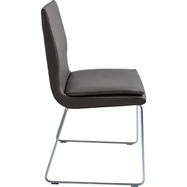 K+W Komfort & Wohnen Esszimmerstuhl "Creso", 50x88x55 cm, Leder Longlife Bronco: Metall, braun (schoko), Küchenstühle (97443924-0)