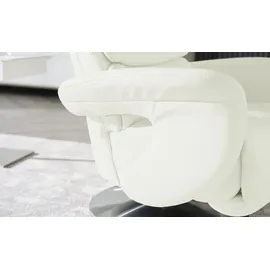 HIMOLLA Relaxsessel Leder 83 x 109 x 90 cm Weiß mit Relax-Funktion