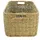 Dekoleidenschaft Aufbewahrungskorb aus Rattan 46 x 36 x 28 cm beige