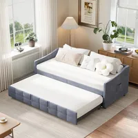 QMTXBYJ Schlafsofa, ausklappbar, 90/180 x 200 cm, 2-Sitzer-Sofa mit Lattenrost, gepolstertes Bett, ausziehbares Sofa, Betten aus Veloursstoff (ohne Matratze)