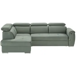Sofa.de Ecksofa Umbria II ¦ grün ¦ Maße (cm): B: 276 H: 103 T: 207