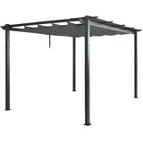 MCW Pergola, Anthrazit, Metall, 400x240x300 cm, Sonnen- & Sichtschutz, Pavillons & Pergolas, Pergolas
