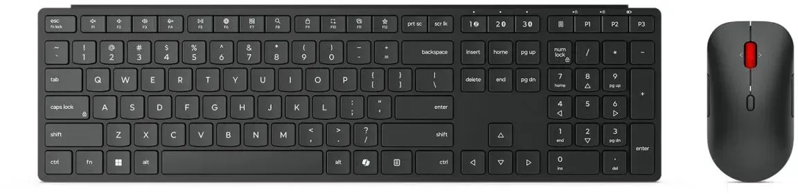 Lenovo 4X31S04814 Tastatur Maus enthalten Büro RF Wireless + Bluetooth Deutsch Schwarz