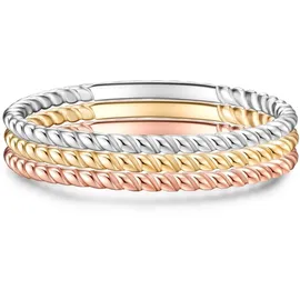 Glanzstücke München Ring Sterling Silber in silber/gelbgold/roségold | Gr.: 52