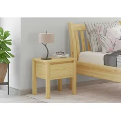 Erst-Holz Nachttisch Kiefer massiv Nachtkästchen Bettkommode Nachtschrank mit Schublade 90.20-K14
