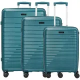 d & n d&n Lederwaren D&N Travel Line 4600 - Trolley-Set, 3tlg. - Petrol