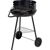 Rundgrill Holzkohlegrill mit Räder ∅42 x 77cm Gartengrill Grill Standgrill BBQ