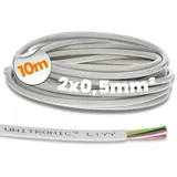 Lapp 10 Meter Lapp 0028502 LiYY Steuerleitung 2x0,5 mm2 I Datenkabel 2 adrig I LED Verlängerung Kabel I Datenleitung I Signalkabel