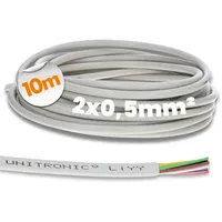Lapp 10 Meter Lapp 0028502 LiYY Steuerleitung 2x0,5 mm2 I Datenkabel 2 adrig I LED Verlängerung Kabel I Datenleitung I Signalkabel