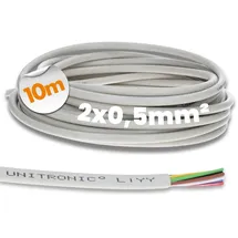 Lapp 10 Meter Lapp 0028502 LiYY Steuerleitung 2x0,5 mm2 I Datenkabel 2 adrig I LED Verlängerung Kabel I Datenleitung I Signalkabel