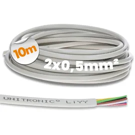 Lapp 10 Meter Lapp 0028502 LiYY Steuerleitung 2x0,5 mm2 I Datenkabel 2 adrig I LED Verlängerung Kabel I Datenleitung I Signalkabel