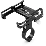 GUB P10 Fahrrad Handyhalterung Lenker Universal Motorrad Halterung mit Silikon-Sicherheitsband für 4,0-6,7 Zoll Handy, Smartphone, Navi usw. Aluminiumlegierung Schwarz