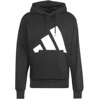 adidas Essentials Big Logo Fleece Kapuzenpullover Black / White XL