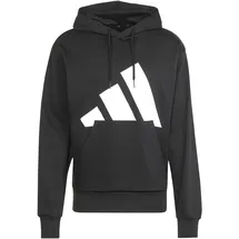 adidas Essentials Big Logo Fleece Kapuzenpullover Black / White XL