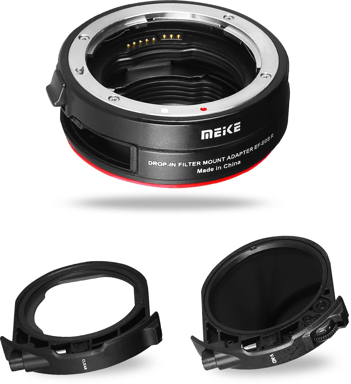 Meike MK-EFTR-C Drop-in Filter Mount Adapter Für Canon EF auf EOSR mit variablem ND-Filter und UV-Filter für EOS R R5 R6 RP R5C C70 Kameras