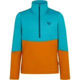 Ziener Kinder JARPS-Z Skipullover, Midlayer, Funktions-Shirt | warm, elastisch, Recycled, Caramel Glow, 164