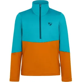 Ziener Kinder JARPS-Z Skipullover, Midlayer, Funktions-Shirt | warm, elastisch, Recycled, Caramel Glow, 164