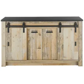Lomadox Spülenschrank SHELTON-61 161 x 93 x 64 cm Beige