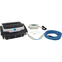 Poolroboter UBBINK "Robotclean 3 Plus", schwarz-weiß (schwarz, weiß), B:43cm H:22cm L:47cm, Kunststoff, Poolbodensauger, für Reinigung von Boden, Wand und Wasserstandslinie