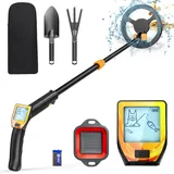 Metalldetektor für Kinder, Metalldetektor mit wasserdichter Spule, 18 cm, mit LCD-Display, Metalldetektor, sehr empfindlich, mit Suchspule, wasserdicht, für Kinder oder Anfänger
