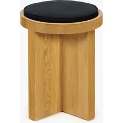 Tabu Hocker, schwarz, Eiche Natur