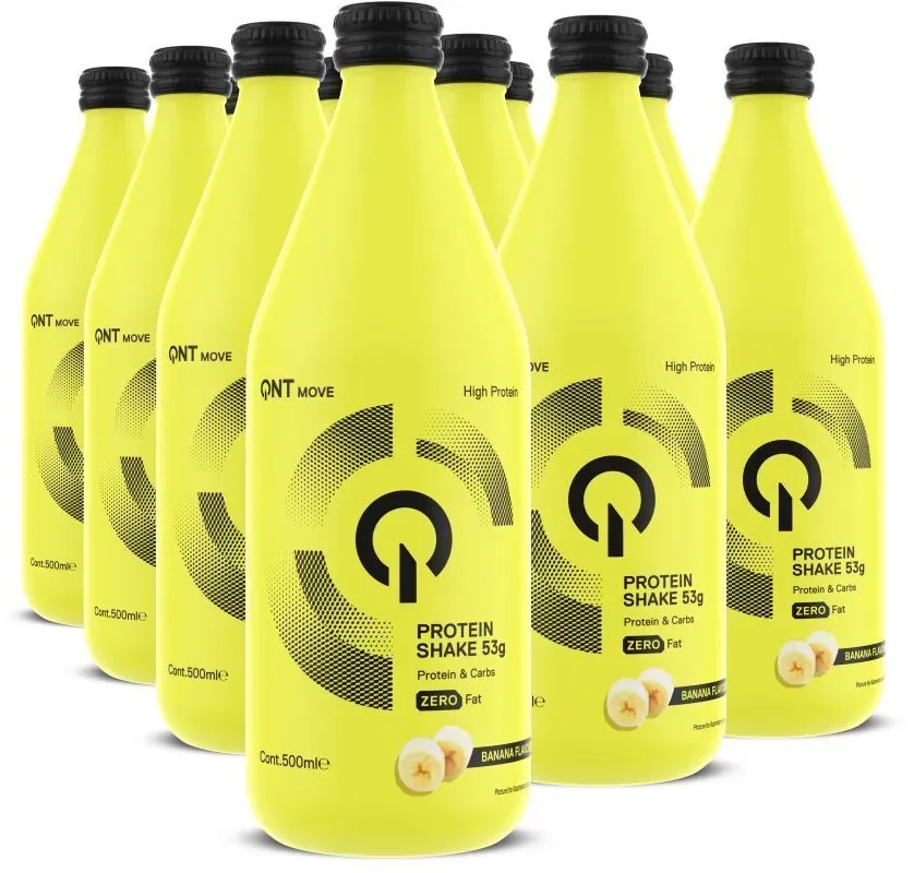 QNT Protein Shake (53g Protein) Glasflasche Banane