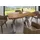 Massivmoebel24 Baumtisch Akazie 140 x 90 x 77 cm natur lackiert/silber matt