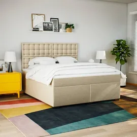 vidaXL Boxspringbett 180 x 200 cm Creme