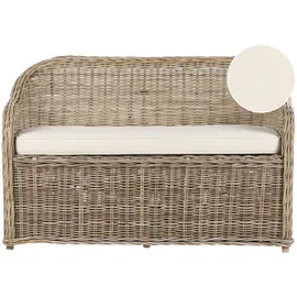 Beliani Gartenbank 141 x 86 x 69 cm Weiß