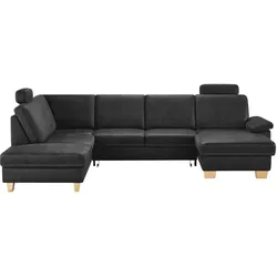 Kollektion Kraft Wohnlandschaft Kunstleder Samu ¦ schwarz ¦ Maße (cm): B: 316 H: 90 T: 235