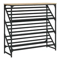VidaXL Schuhregal Sonoma-Eiche 90x30x85 cm Holzwerkstoff