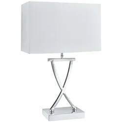 Schreib Tisch Lampe Leuchte Chrom Büro Ess Schlaf Wohn Zimmer Beleuchtung weiß