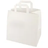 Papstar Tragetaschen, Papier 25 cm x 26 cm x 17 cm weiss mit Tragegriff