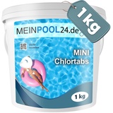 200 Stück Mini - Chlortabletten a 5 Gramm = 1 kg schnelllösliche Tabs für Pool, Aufstellpool, Planschbecken, Gartenpool, Kinderpools & Whirlpool Wasserpflege. Pool Zubehör Poolreinigung & Desinfektion