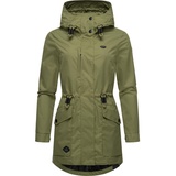 leichte wasserdichte kurz Outdoorjacke mit und Verstellbarer Kapuze Alysa YOUMODO Olive Gr XL XL