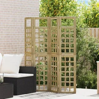 vidaXL Sichtschutz Außenbereich 4 Panels behandeltes Holz Kiefer
