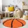 KADIMA DESIGN SPIELTEPPICH MATREI in Orange, mit Basketball-Motiv, Ø 100 cm